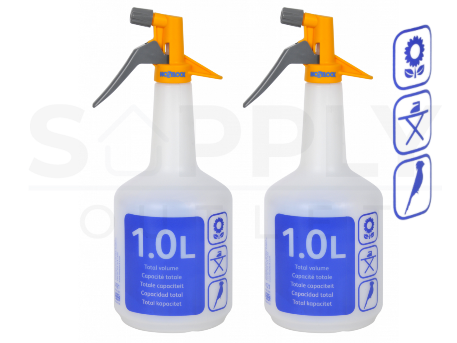 2 x 1L Hozelock Trigger Plant Spray Bottle