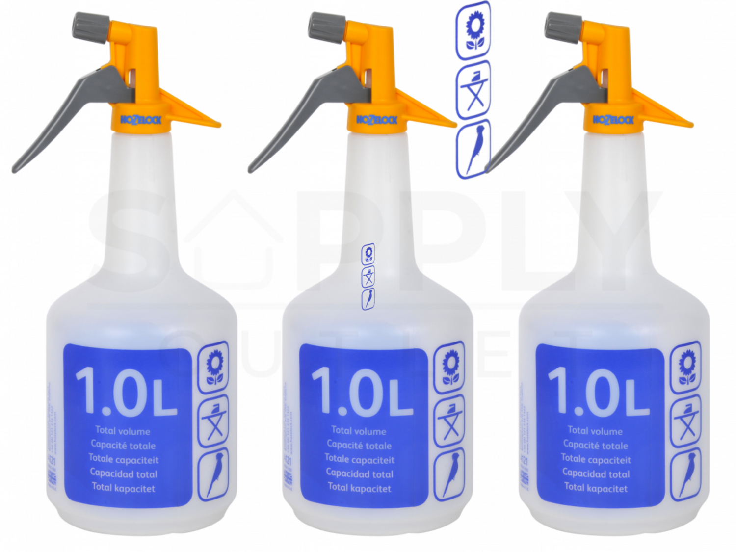 3x 1L Hozelock Trigger Plant Spray Bottle