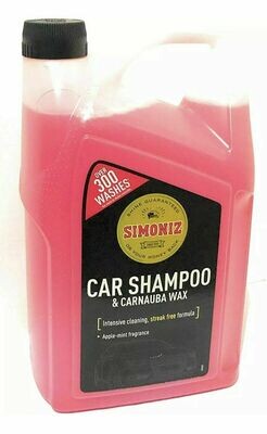 Simoniz Professional Car Wash Shampoo + Carnauba Wax Ultra Clean 5L Streak Free