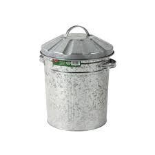 Ambassador Mini Galvanised Metal Bin - home work school Garage