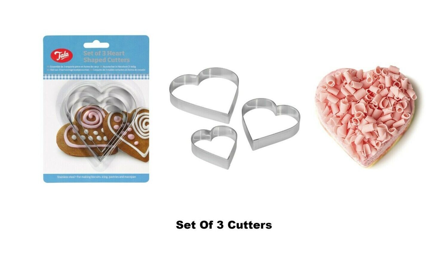 Tala Heart Cutters Set Of 3