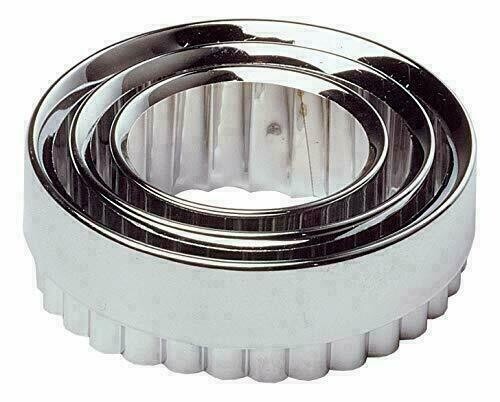 Chef Aid Pastry Circle Cutters Metal Set of 3 Baking Cooking Cakes Traditional