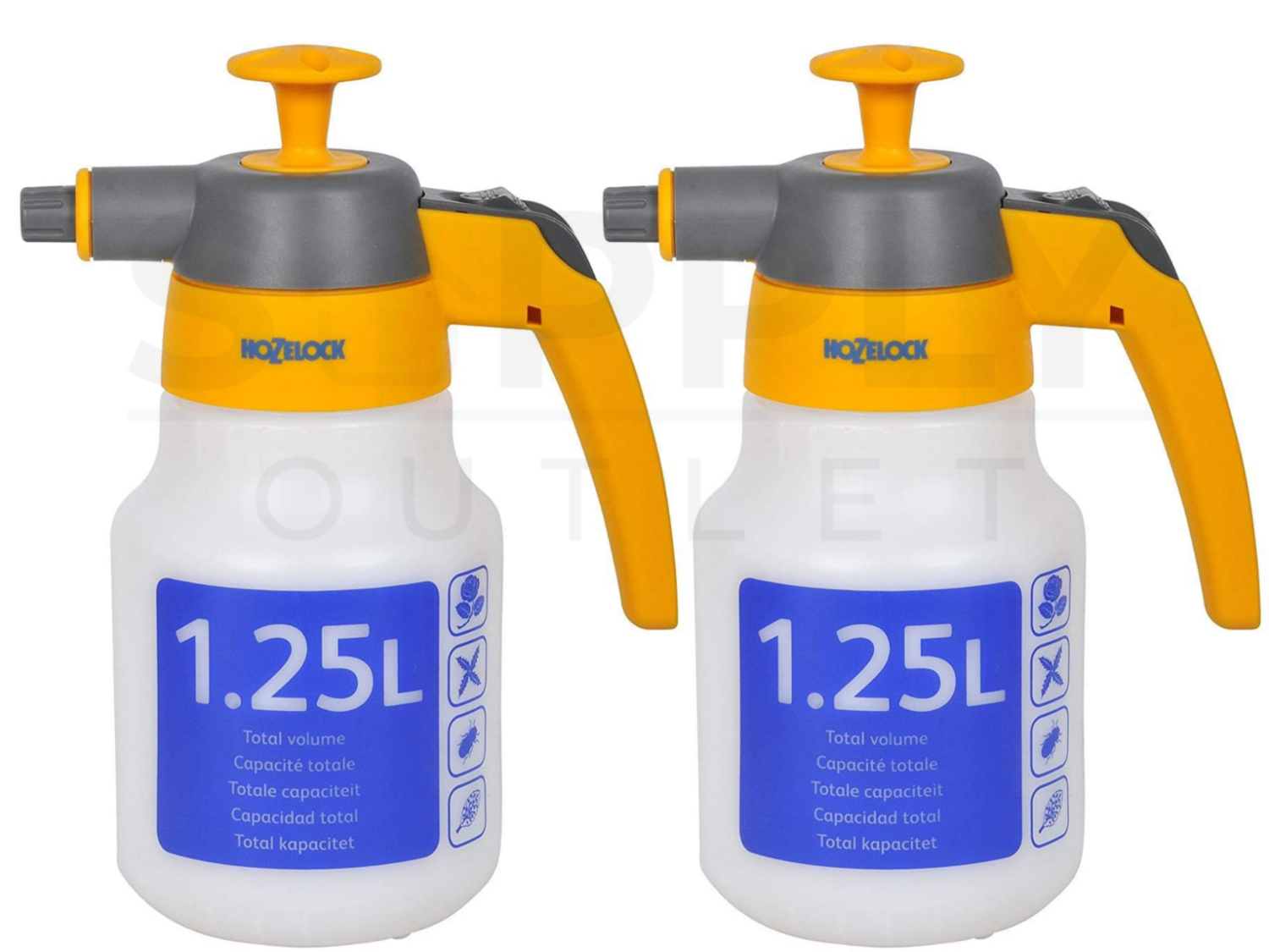 2 x Hozelock Spraymist Trigger Pressure Sprayer Indoor Greenhouse Bottle 1.25L