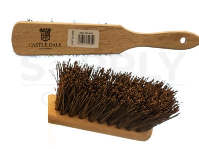 Stiff Hand Brush Hard Bristles Natural Bassine Wooden Sweeping Cleaning Broom x1