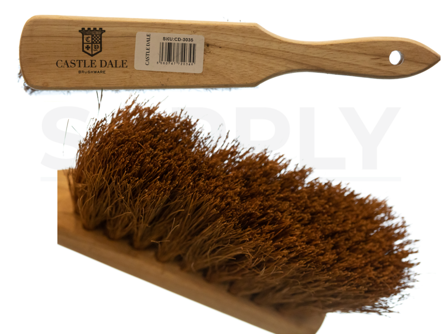 Soft Natural Coco Bristles Wooden Hand Brush Sweeping Cleaning Broom Easy  Grip - Supply Outlet