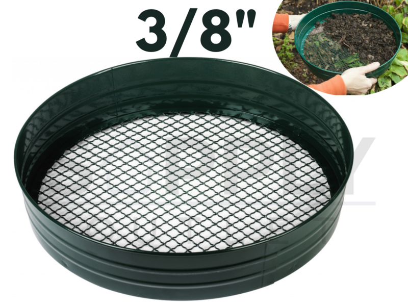 7mm 3/8" Metal Garden Riddle Sieve Mesh Stone Debris Garden Remover Seeds New