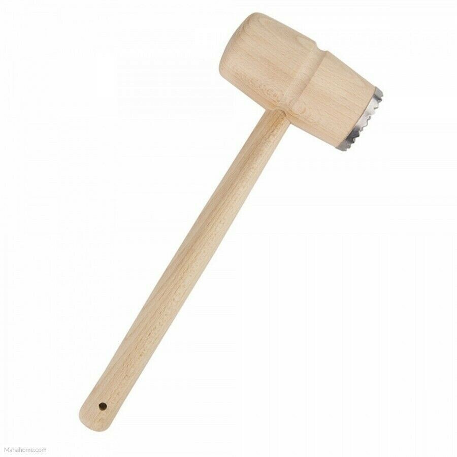 Tala FSC Beechwood Meat Tender Mallet Kitchen Utensil with Metal End 28cm Beige