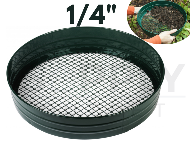6mm 1/4" Metal Garden Riddle Sieve Mesh Stone Debris Garden Remover Seeds AR14