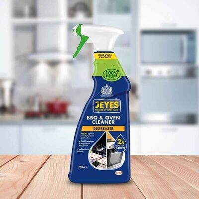 Jeyes BBQ Oven Cleaner Fast Acting Barbecue Grease Degreaser Spray Bottle 750ml