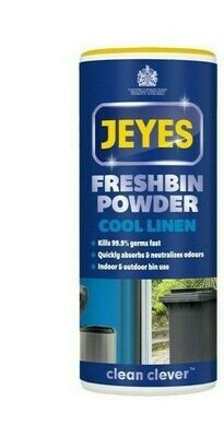 Jeyes Freshbin Powder Disinfectant Kills Germs Indoor Outdoor 550g Cool Linen