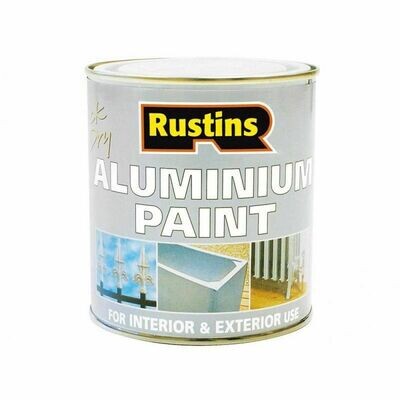 Rustins Aluminium Paint Quick Dry In 2 Hours Interior Exterior Wood Metal 500ml
