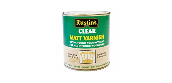 Rustins Polyurethane Matt Finish Varnish Tough Durable Woodwork Cork 500ml Clear