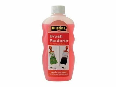 Rustins Brush Roller Restorer Removes Dried Paint Varnish And Polyurethane 250ml