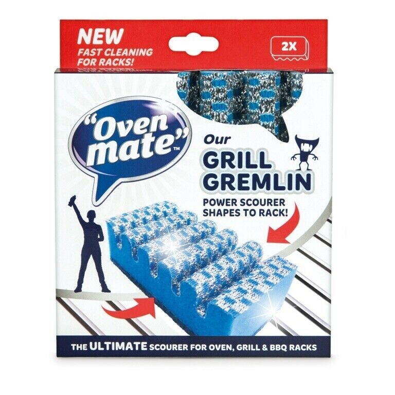 2 x Grill Gremlin Oven Mate Scourer Grime Grease Cleaner BBW Grill Anti Scratch