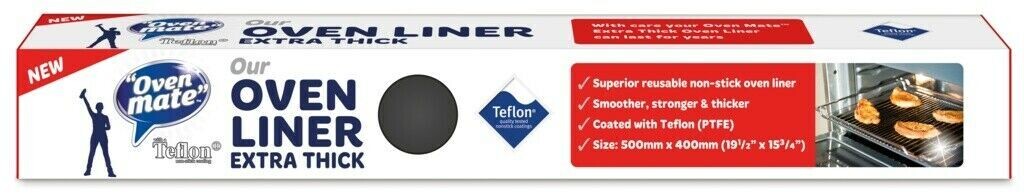 Oven Mate Reusable Extra Thick Strong Teflon Coated Oven Liner 500mm x 400mm