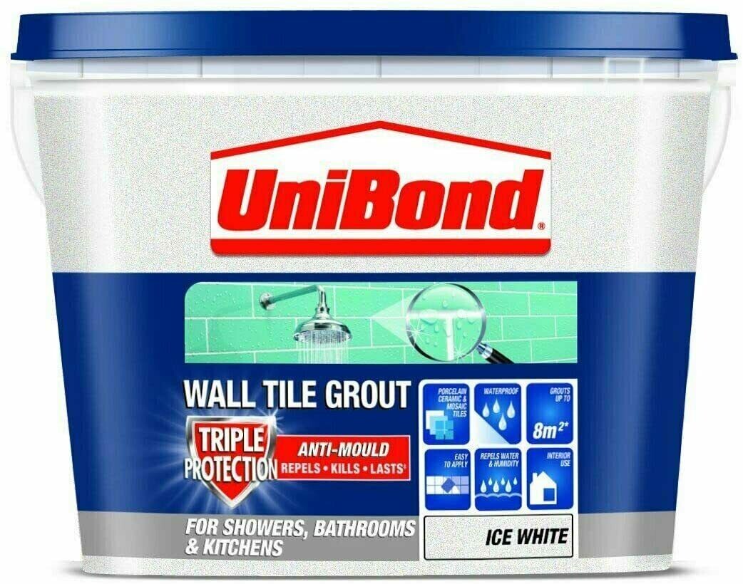 UniBond Ultra Force Wall Tile Grout Waterproof Grout for Tiling Anti Mould Bath