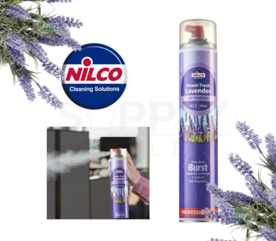 Nilco H12 Lavender Scented Powerfresh Air Freshener Professional Cleaner 750ml