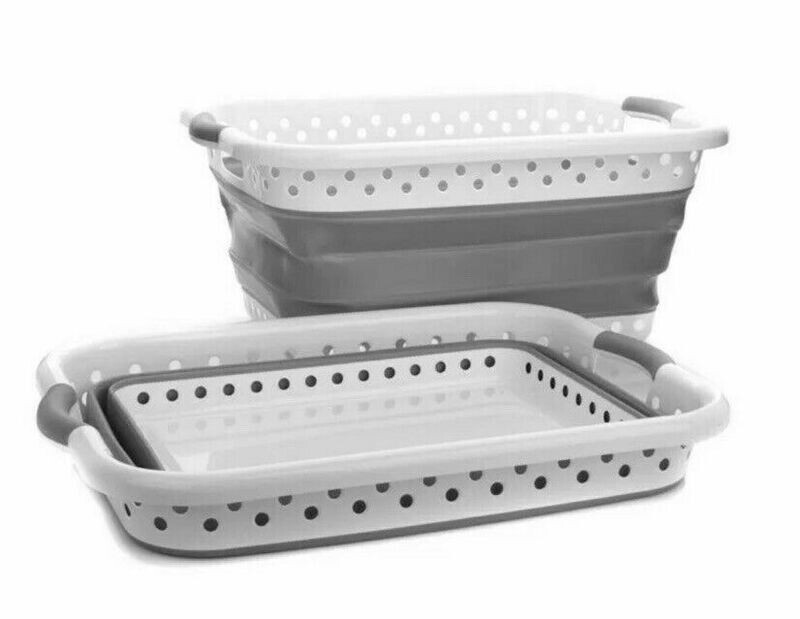 Black & Decker Expandable Large Laundry Washing Clothing Basket Crate 54 Litre