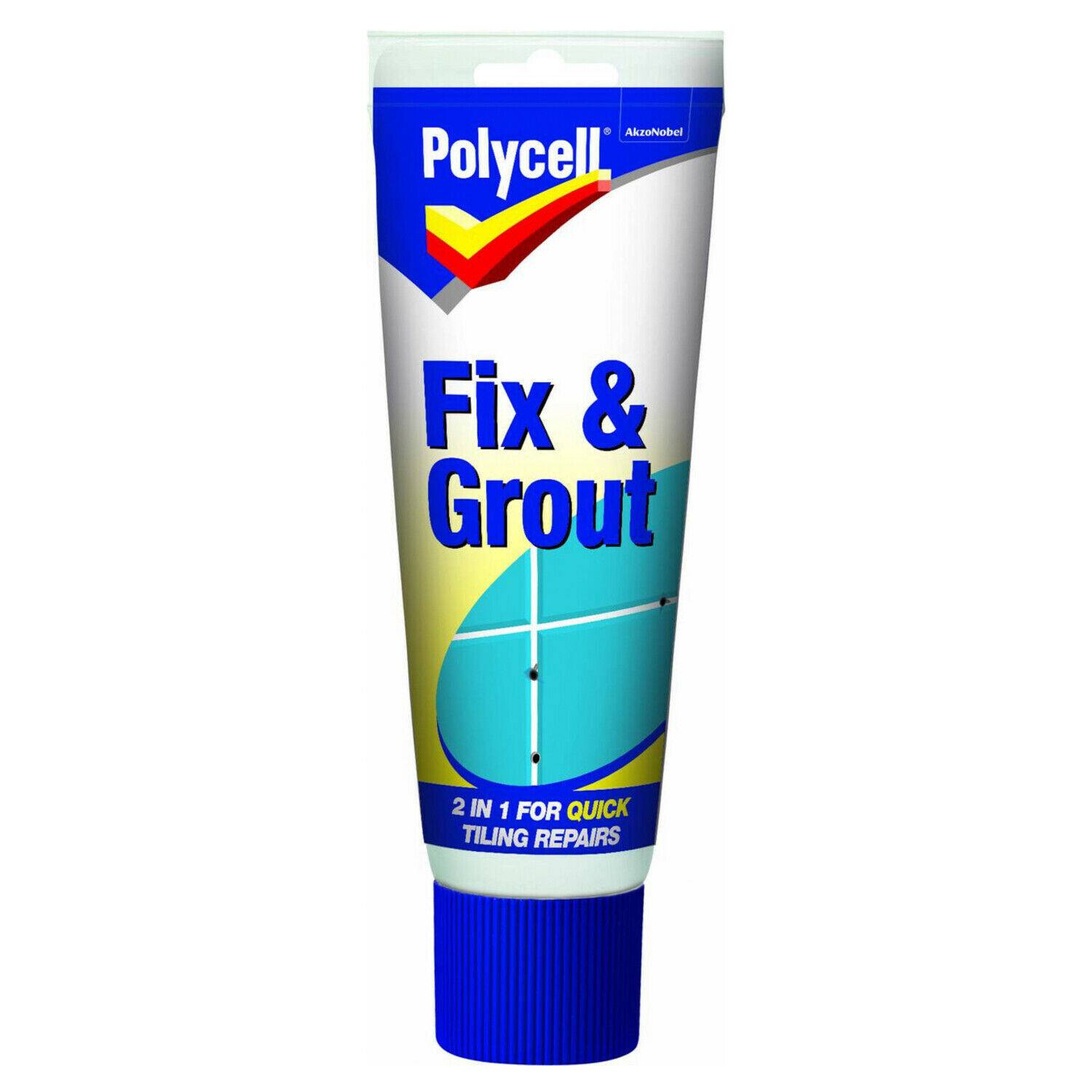 Polycell Tile Fix & Grout 330g White DIY Decorating Waterproof Kitchen Bathroom
