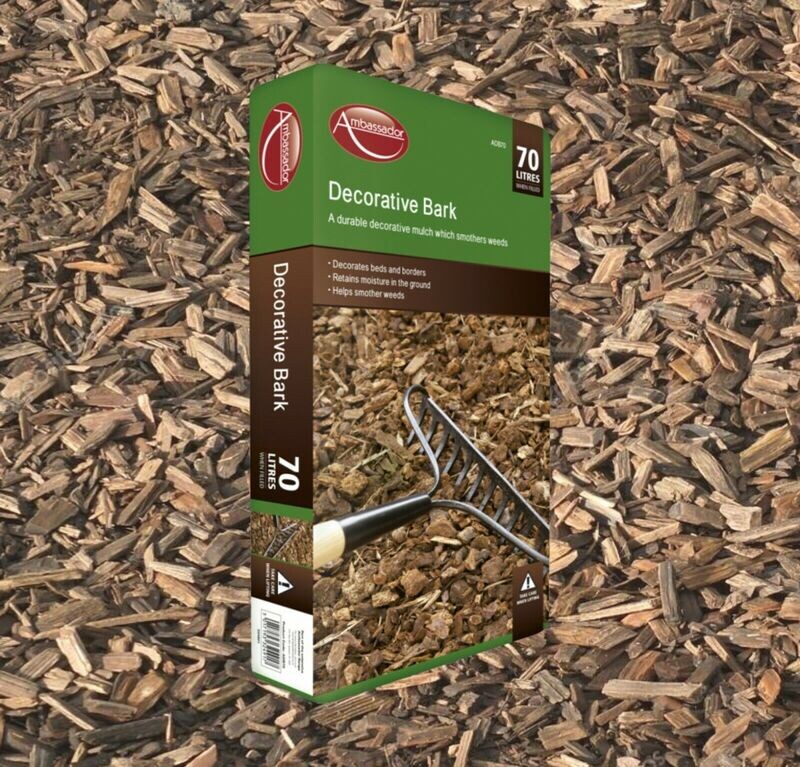 Ambassador Decorative Bark Garden Landscaping Beds Compost Mulch Soil 70 Litre