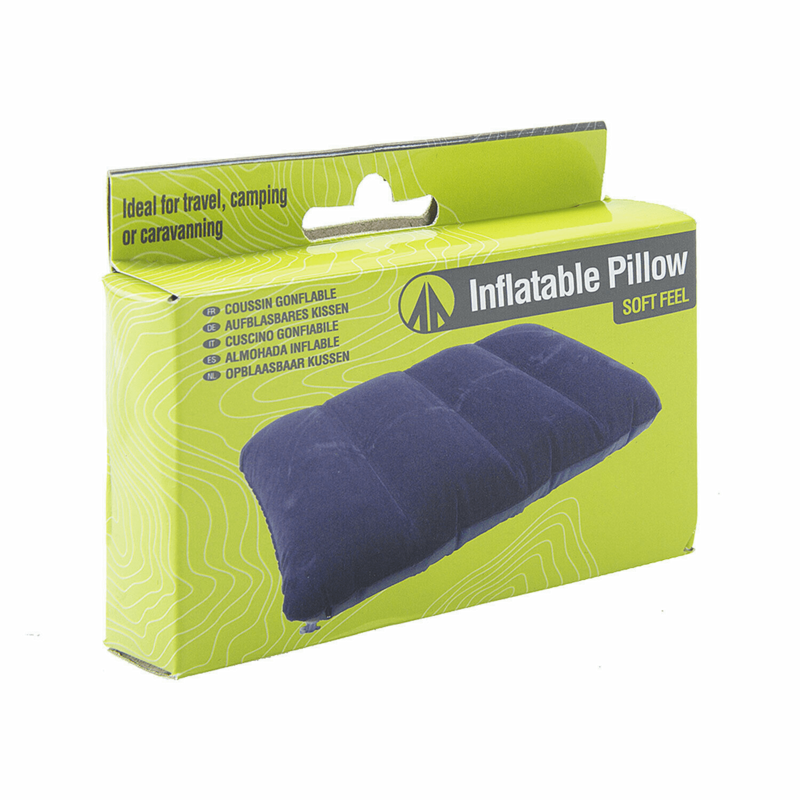 Summit Flock Inflatable Pillow Camping Outdoor Lifestyle Hard Wearing Durable