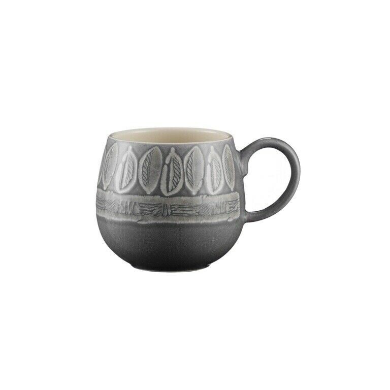 Mason Cash Impressions Mug 350ml Tea Coffee Hot Chocolate Cappuccino Grey Leaf