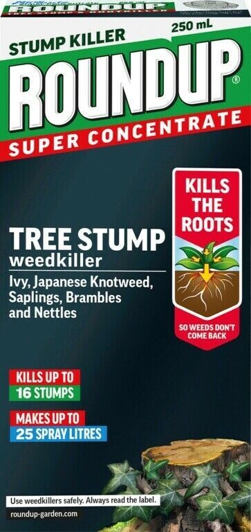 Roundup Tree Stump & Rootkiller Kills Roots Makes Upto 25 Spray Litres 250ml