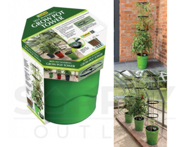 Garland Self Watering Grow Pot Tower Green Vegetable Planting Easy Fill Round