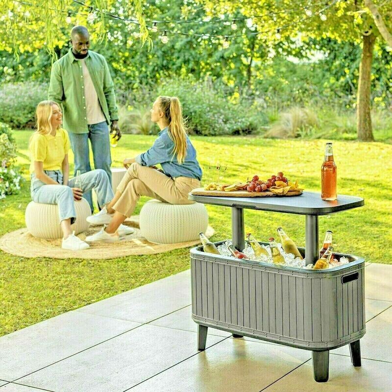 Keter Bevy Bar 56L Cooler Box Garden Table