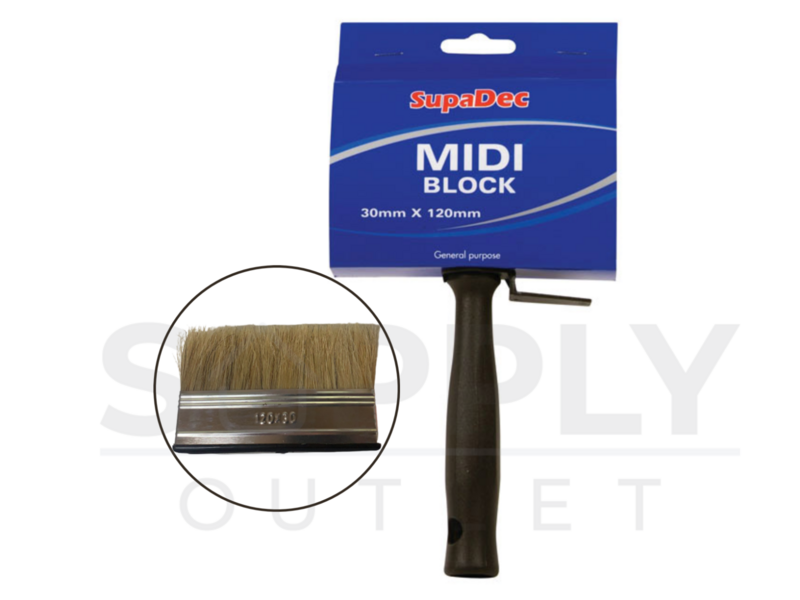 SupaDec Wallpaper Painting MIDI Block Painters Brush 30mm x 120mm