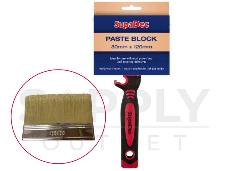 SupaDec DIY Decorating Wallpaper Painting Glue Paste Block Brush 30mm x 120mm