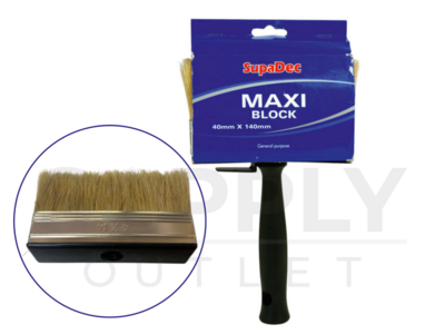 SupaDec Painting MAXI Block Painters Brush 40mm x 140mm