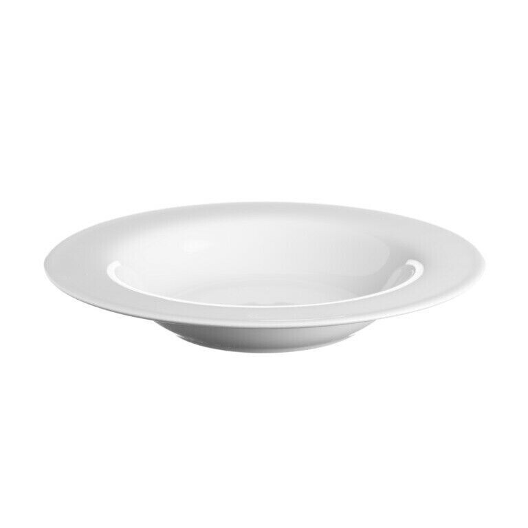 Price & Kensington Simplicity Rimmed White Porcelain Soup Plate 21.5cm