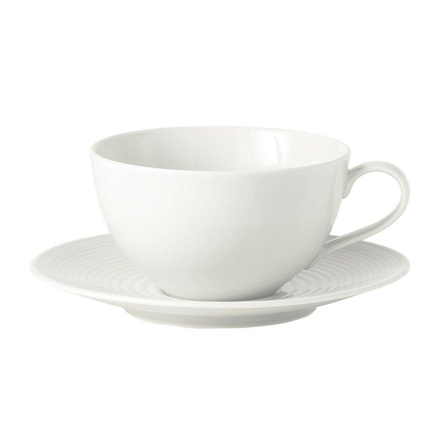 Price & Kensington Simplicity Porcelain Teacup & Saucer  250ml 9oz