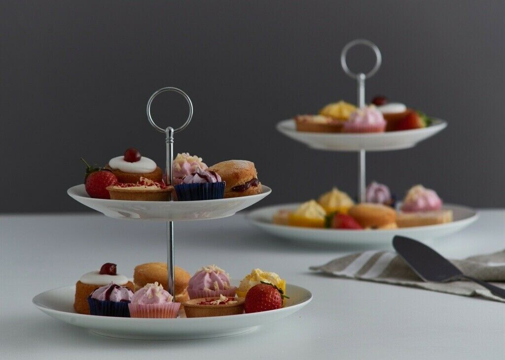 Price & Kensington Simplicity Cake Cupcake Muffin Baking Cookies Stand 2 Tier
