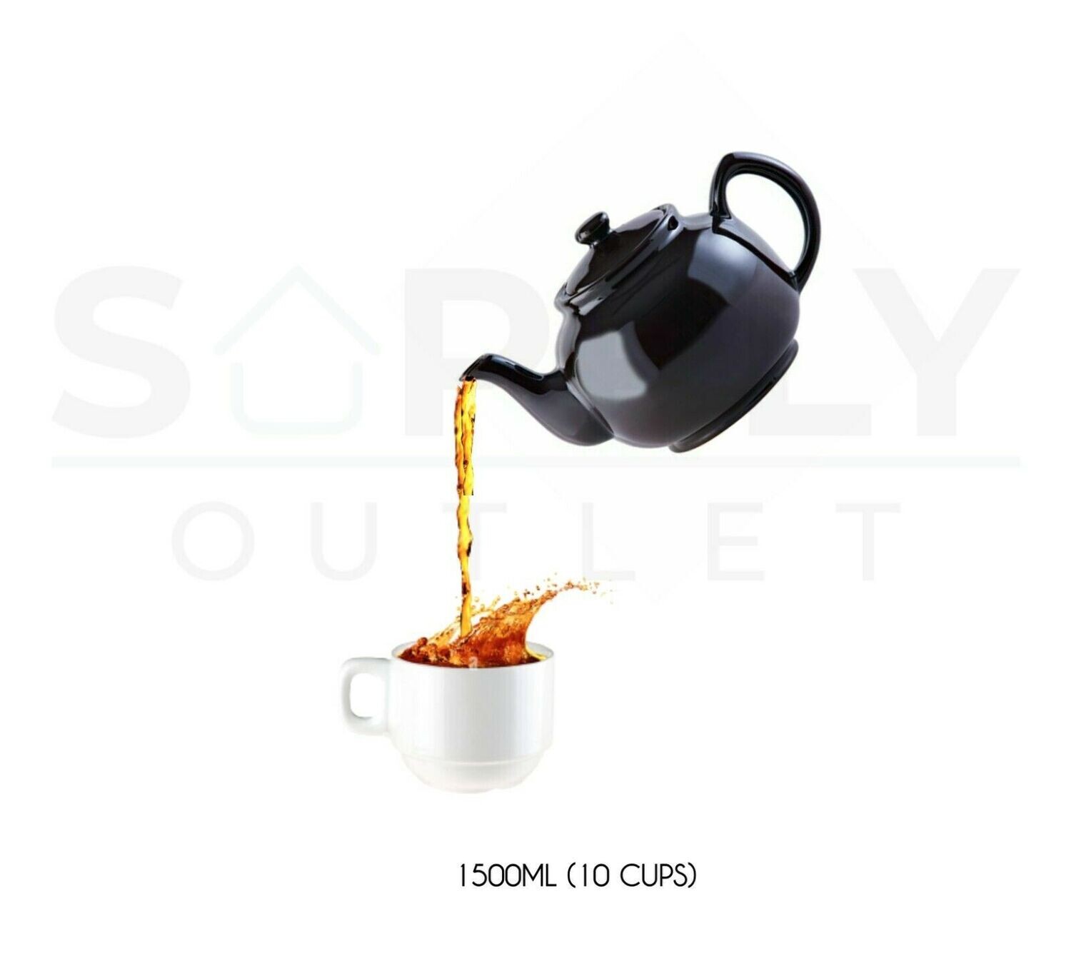 Price & Kensington Rockingham Brown Gloss Teapot 1500ml 10 Cup
