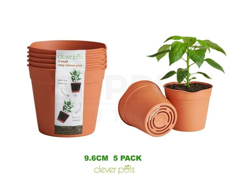 Clever Pots Gardening Seeds  Plant Pot 9.6cm 5 PACK