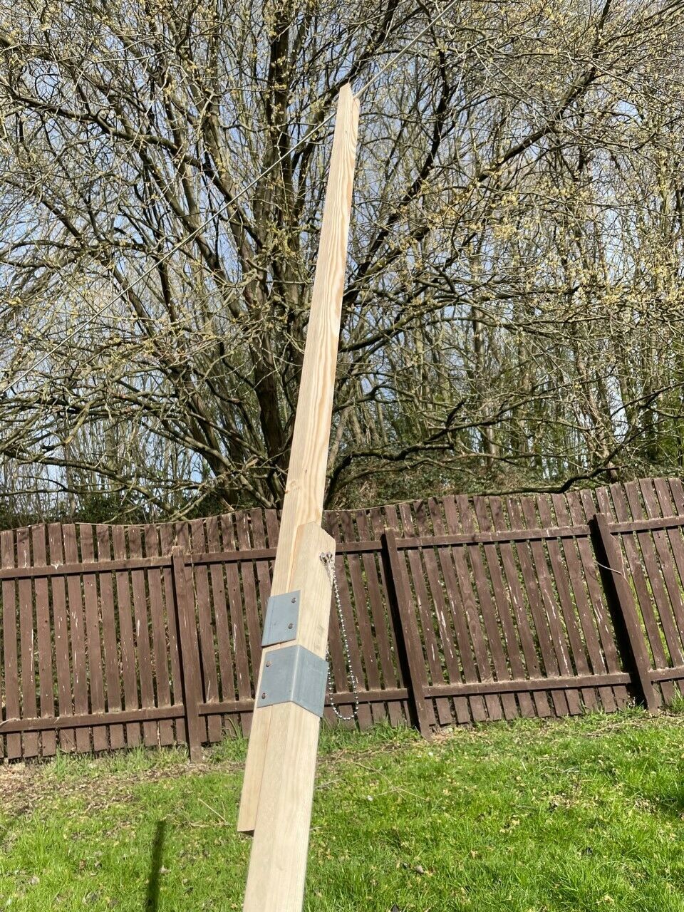 Wooden Extendable Washing Line Prop Pole UK Handmade Natural Wood  Adjustable Size - Supply Outlet