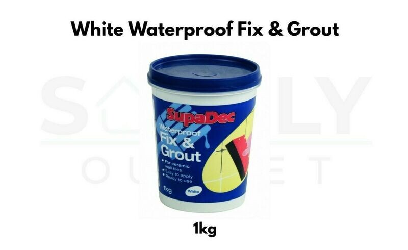 Supa 1kg DIY White Decorating Waterproof  Fix & Grout