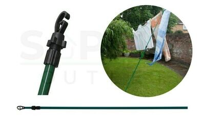 SupaHome Galvanised 2.4m Extendable Adjustable Clothes Washing Line Prop Pole