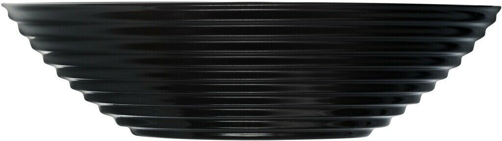 Luminarc Harena Soup Plate Round Black Kitchen Cutlery Crockery Dinnerware 20cm