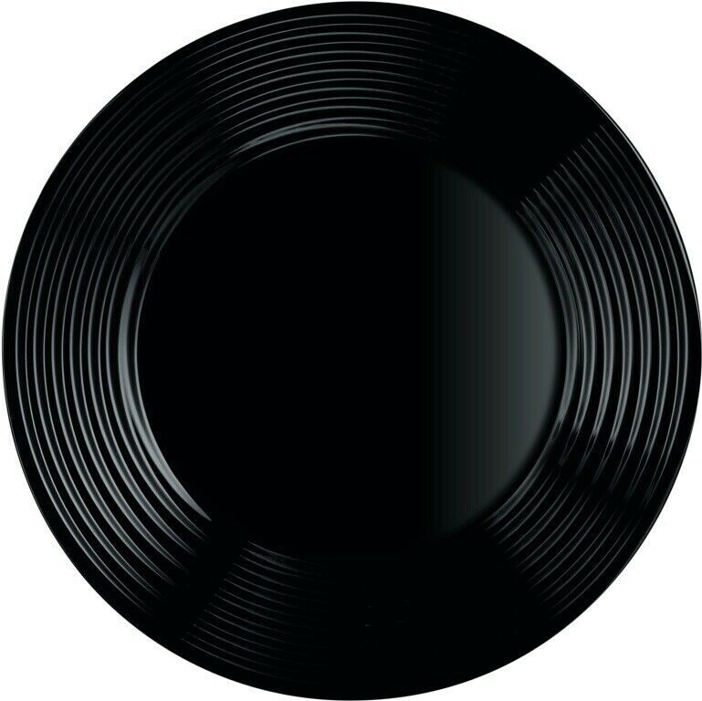 Luminarc Harena DinnerPlate Round Black Kitchen Cutlery Crockery Dinnerware 25cm