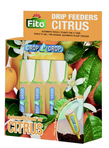Fito Automatic Drip Feeder Citrus Plants Feed Food Fertiliser 5 x 32ml Liquid