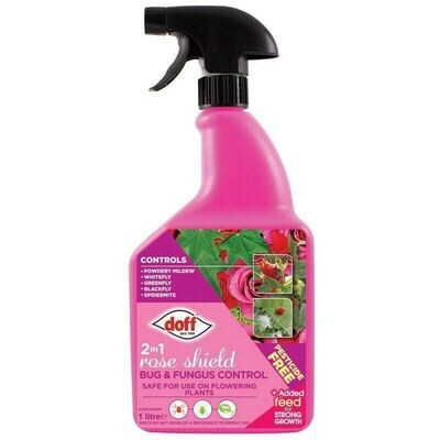 Doff 1L 2 In 1 Rose Shield Bug & Fungus Control For Flowering Plants Insecticide