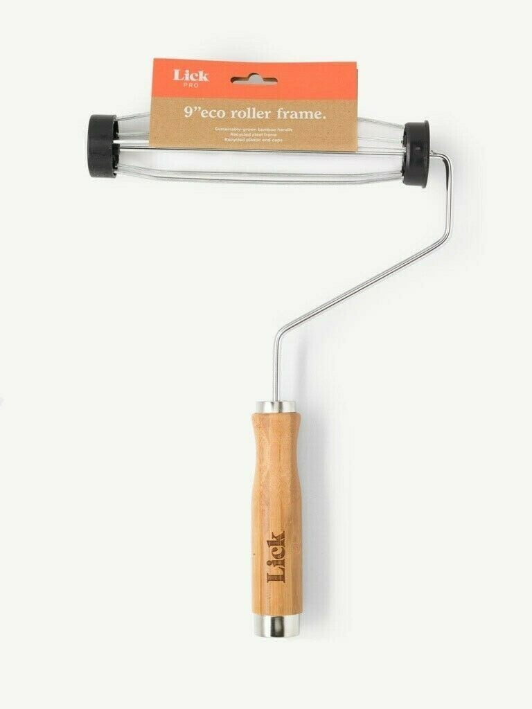 Lick Pro Eco 9" Roller Frame Bamboo Handle Painting Decorating Extra Coverage