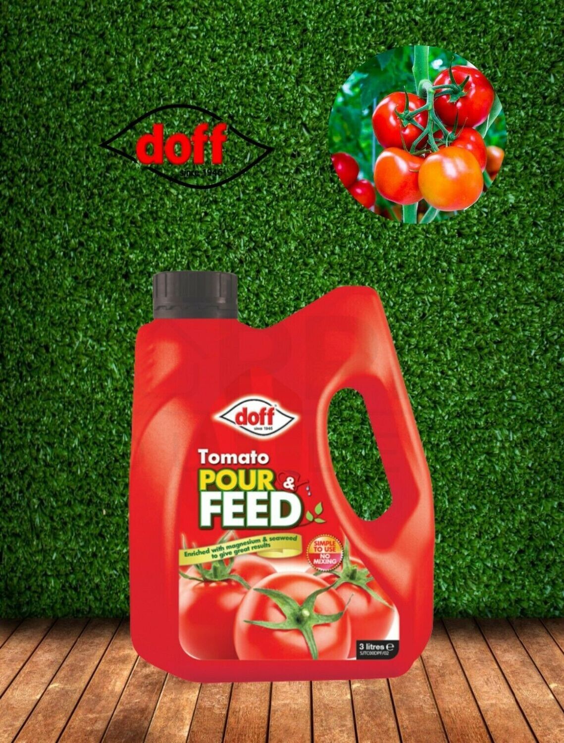 Doff 3L Tomato Pour & Feed Enriched With Magnesium Seaweed Strong Healthy Growth