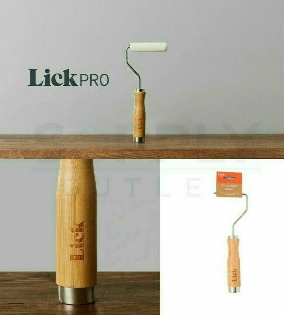 Lick Pro 4" Eco Roller FRAME Bamboo Handle Painting Decorating Extra Coverage