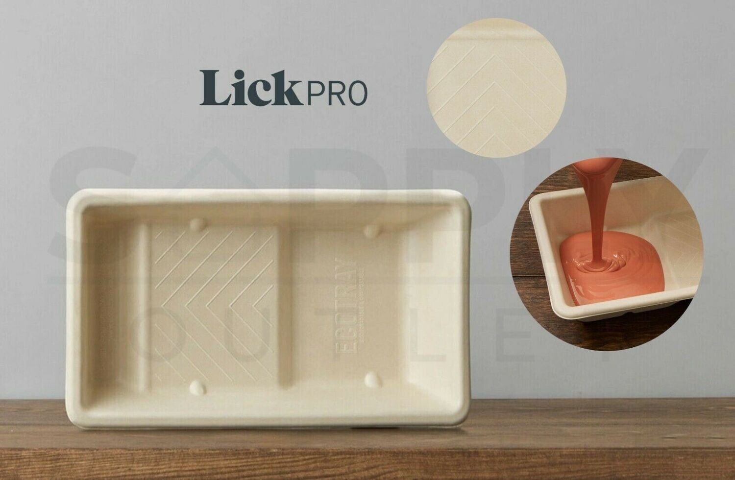 Lick Pro 4" Paint Tray Bio-Degradable Sugar Cane Painting Decorating Tools DIY