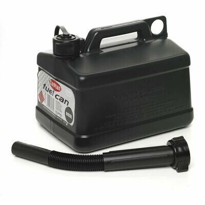 Carplan Black 5L Durable Plastic Diesel Oil Fuel Can Jerry Container + Funnel