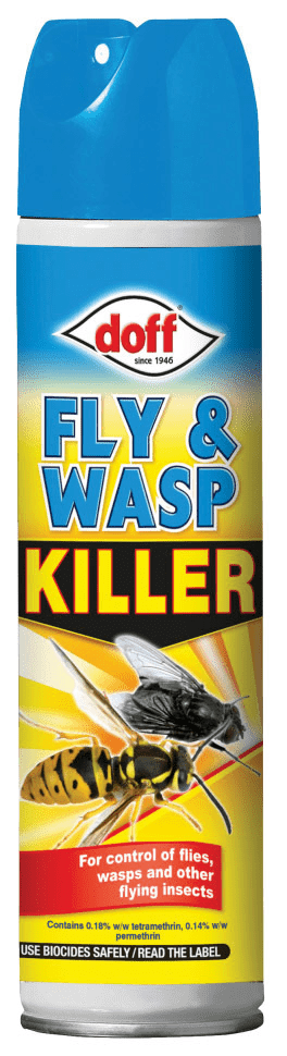 Doff 300ml Fly & Wasp Pest Insect Killer Fast Effective Aerosol Spray Bottle